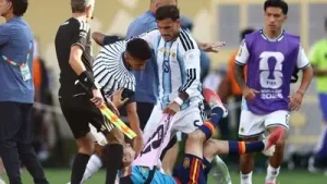 FIFA deletes red card given to Argentina's Leandro Paredes for jabbing Spain's Eric
