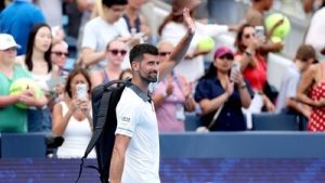 Novak Djokovic's stay at the Cincinnati Open was a short one