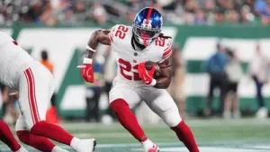 Najee Harris, running back for the New York Giants, will not play in the team's Week 1 game