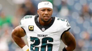 Philadelphia Eagles running back Saquon Barkley left Sunday’s Week 2 game against the Tennessee