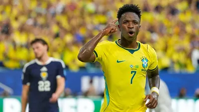 It features major names like Vinicius Jr, Raphinha and Marquinhos